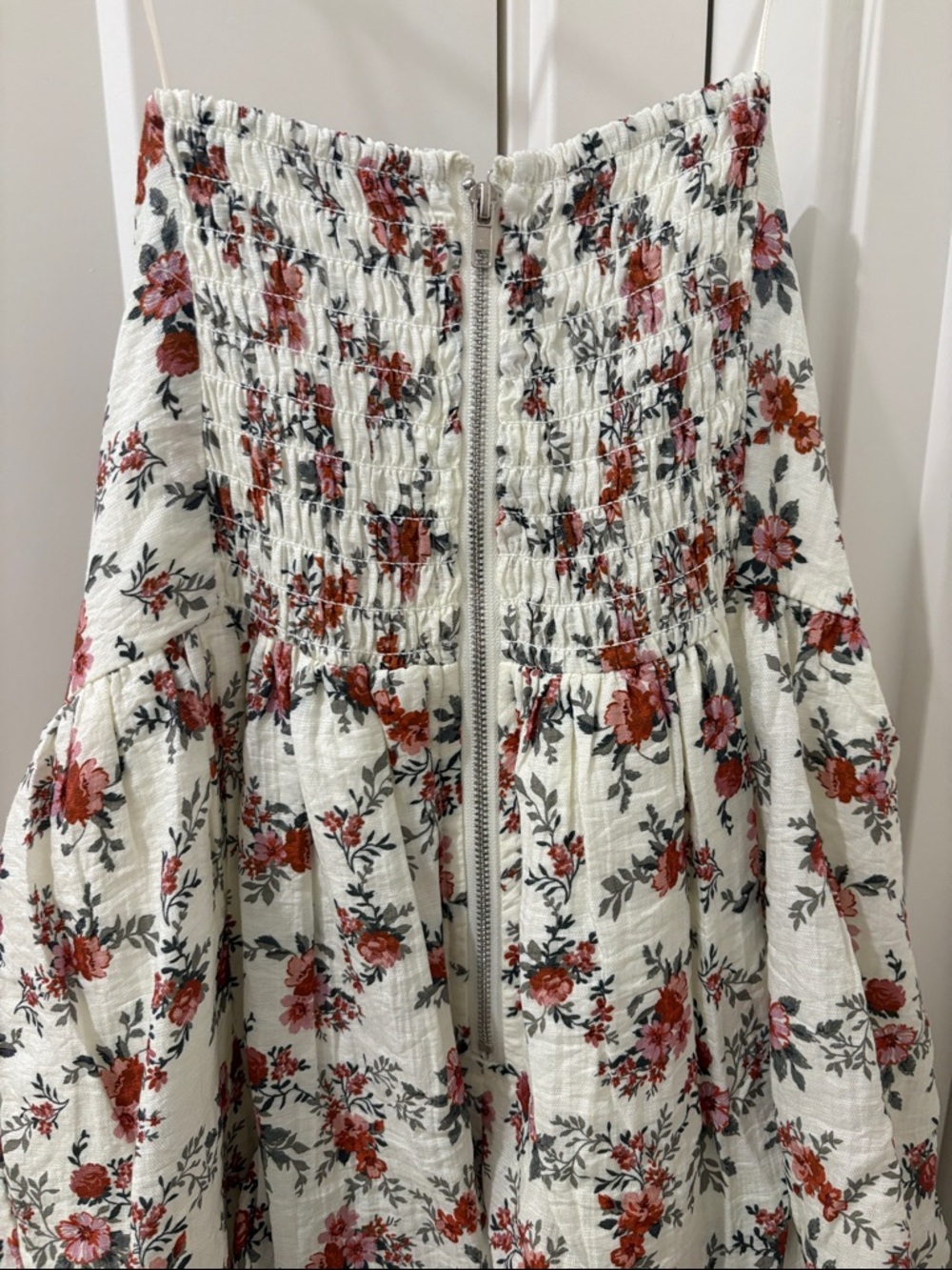 NWT [Altar'd State] Woven Strapless Dress Tiered Ruffle Floral Sundress Womens M - Picture 10 of 12
